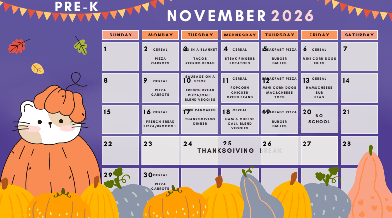November Menus