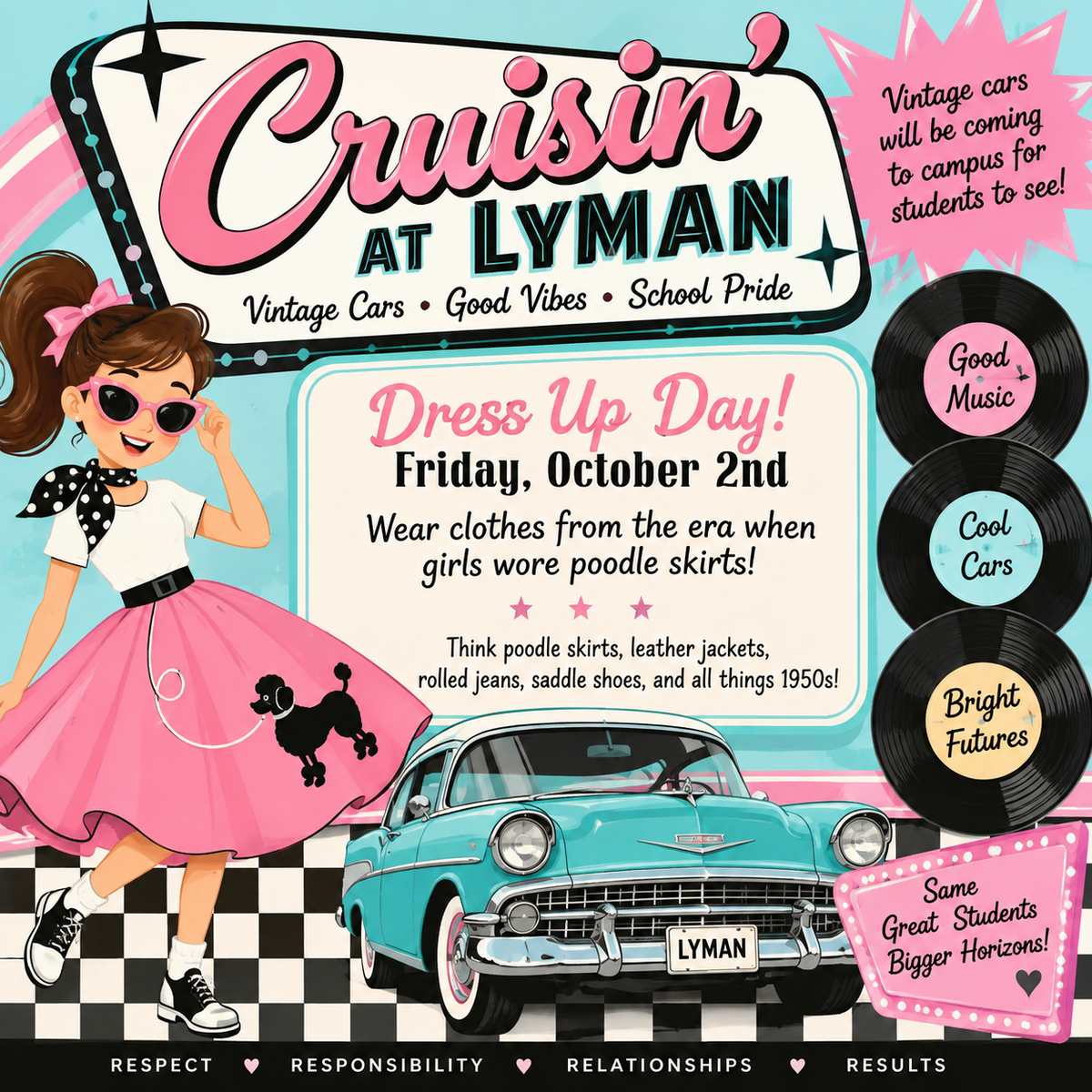 🚗💗 Get Ready to Cruise Back in Time at Lyman! 💗🚗