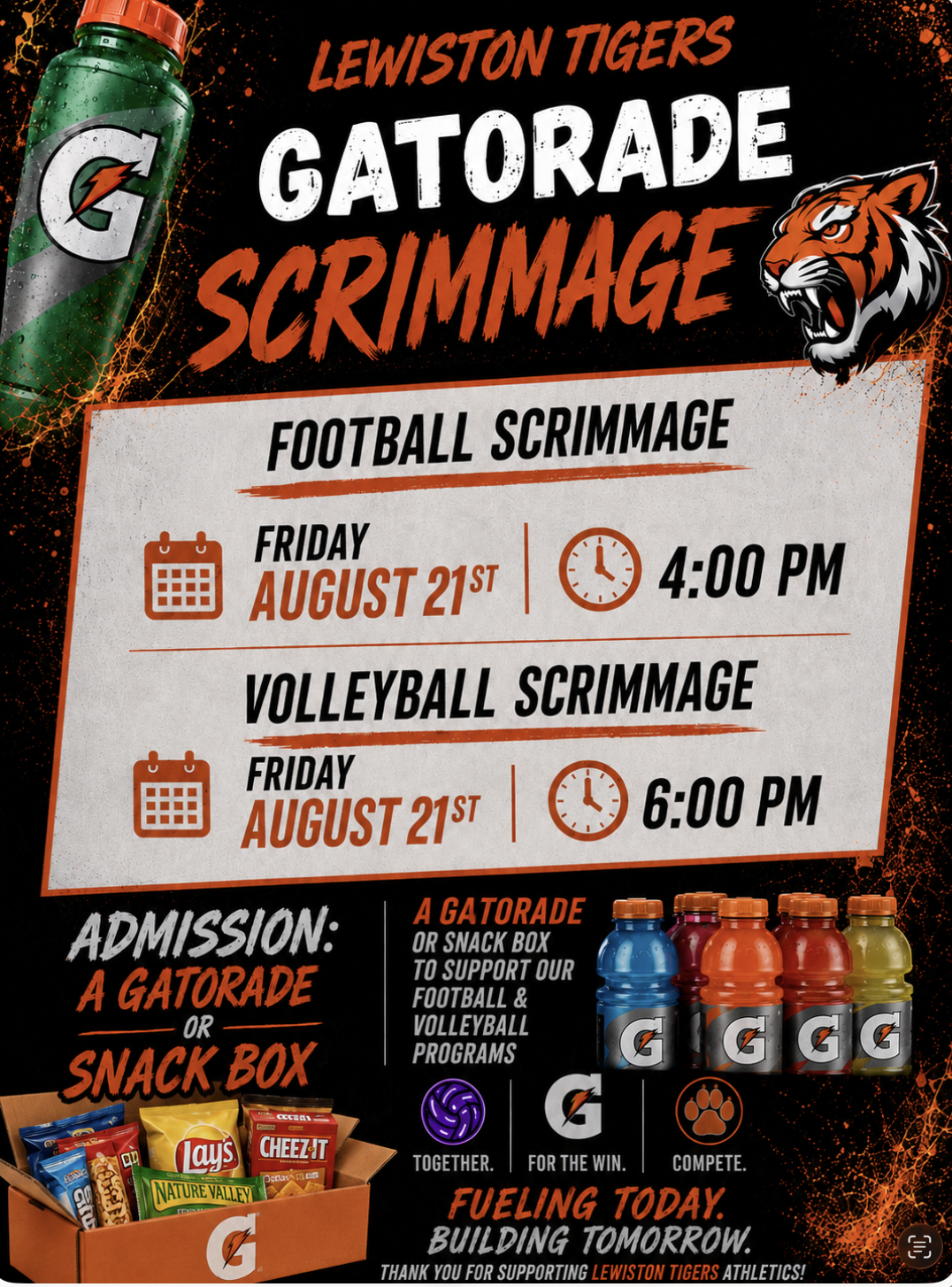 Football and Volleyball Gatorade Scrimmage