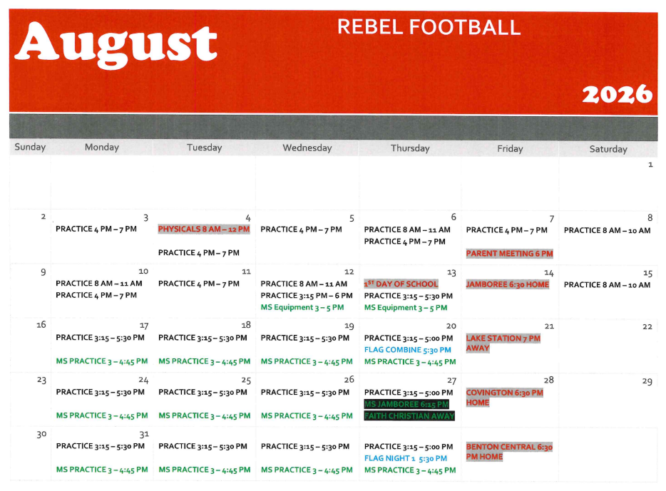 Rebel Football Information