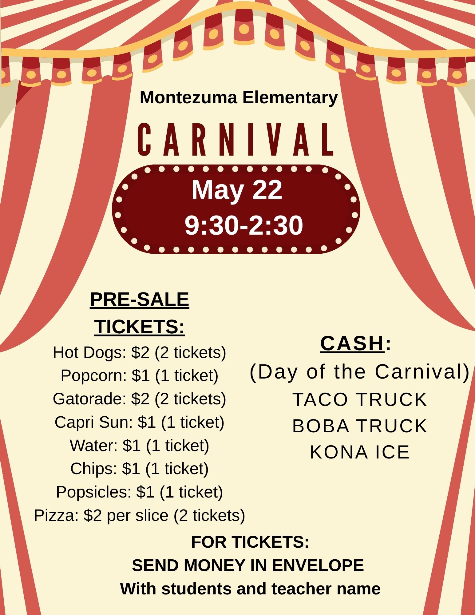 Carnival Information / Información sobre el carnaval   