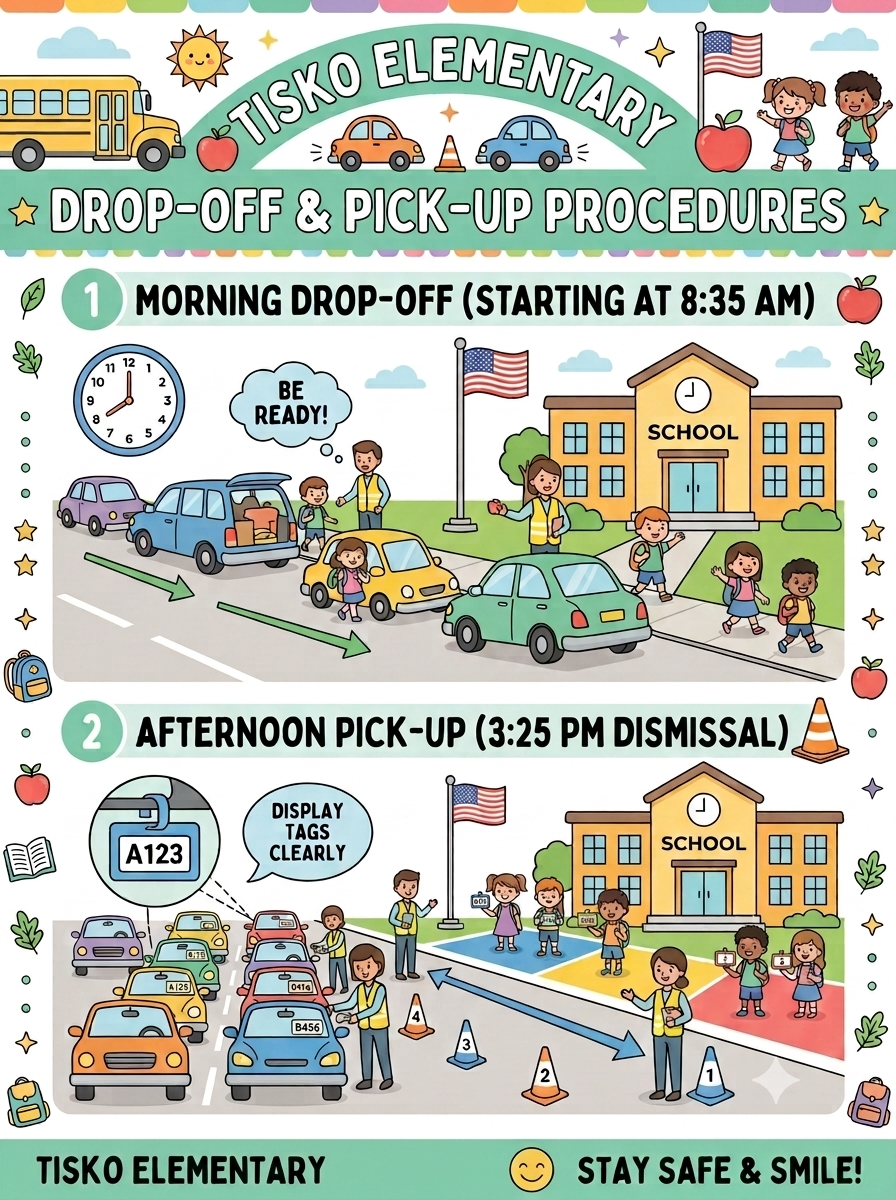 Tisko Drop off and Pick Procedures