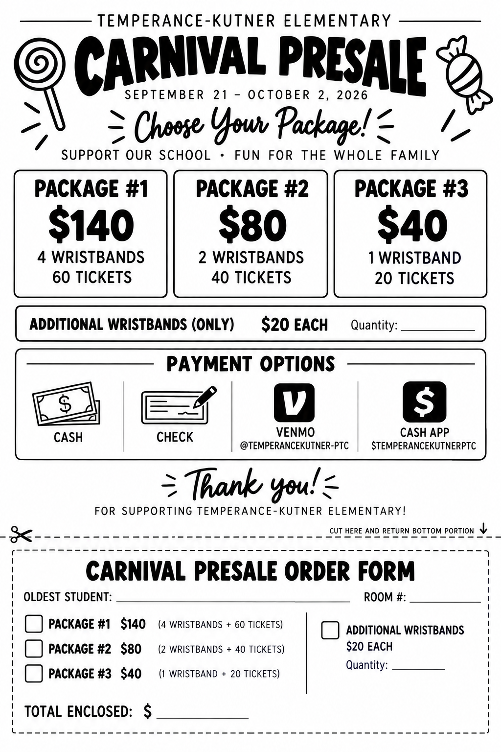 Get your Carnival Pre-Sale Tickets NOW!