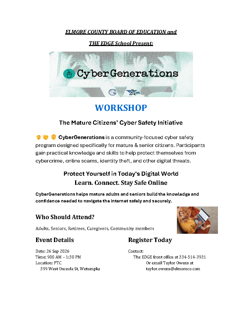 Cyber Generations Workshop Flyer
