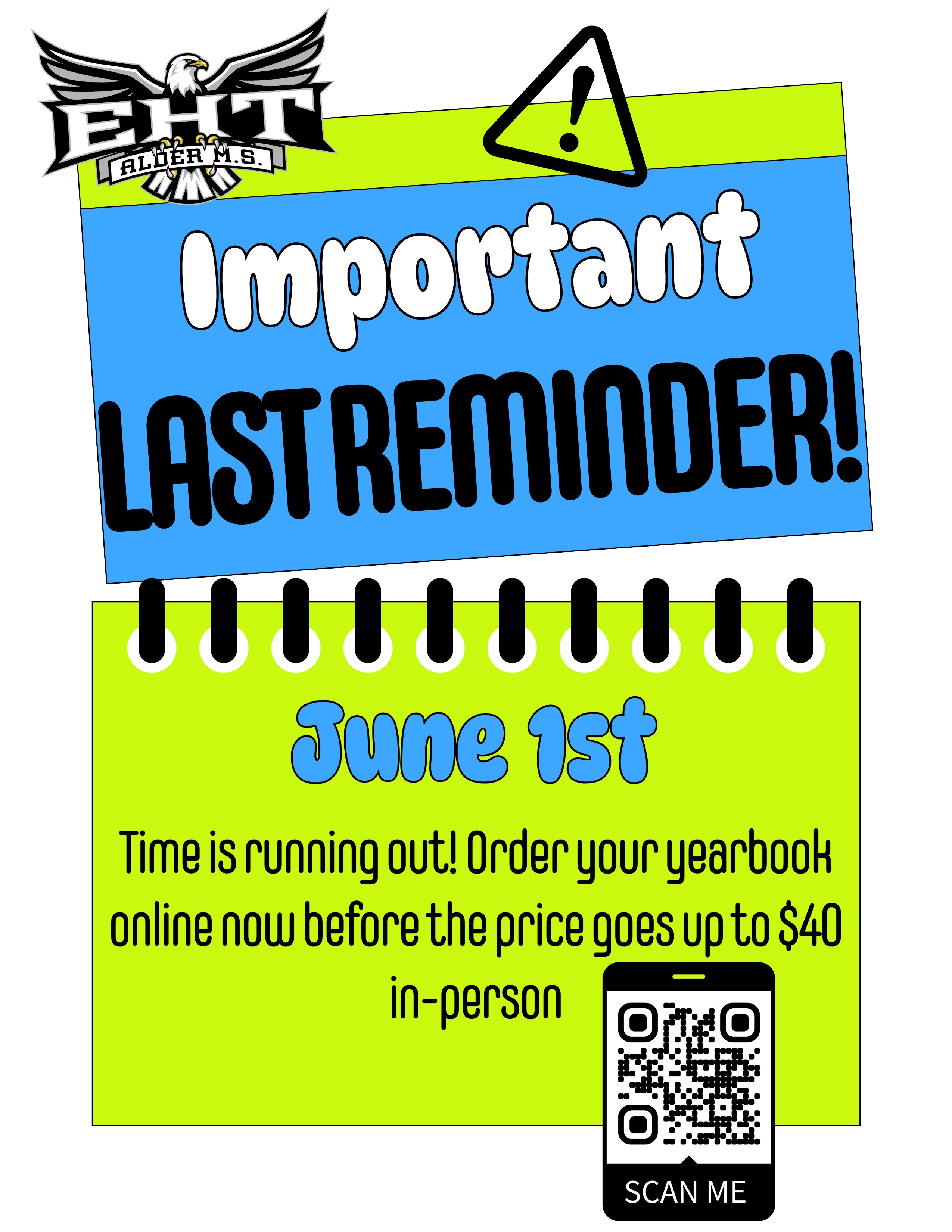Last Chance Yearbook Sale