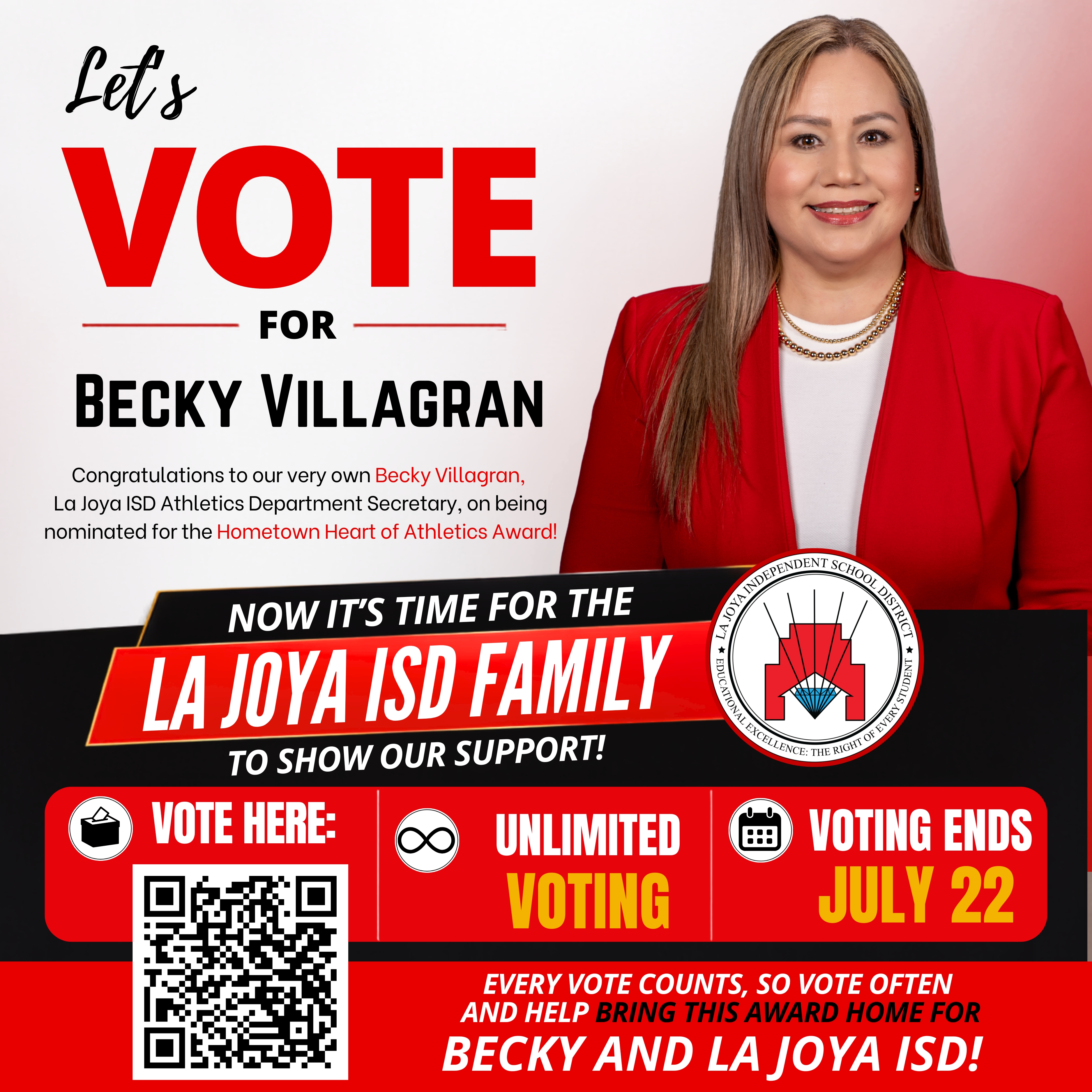 🏆 Let's show our La Joya ISD pride! ❤️🖤