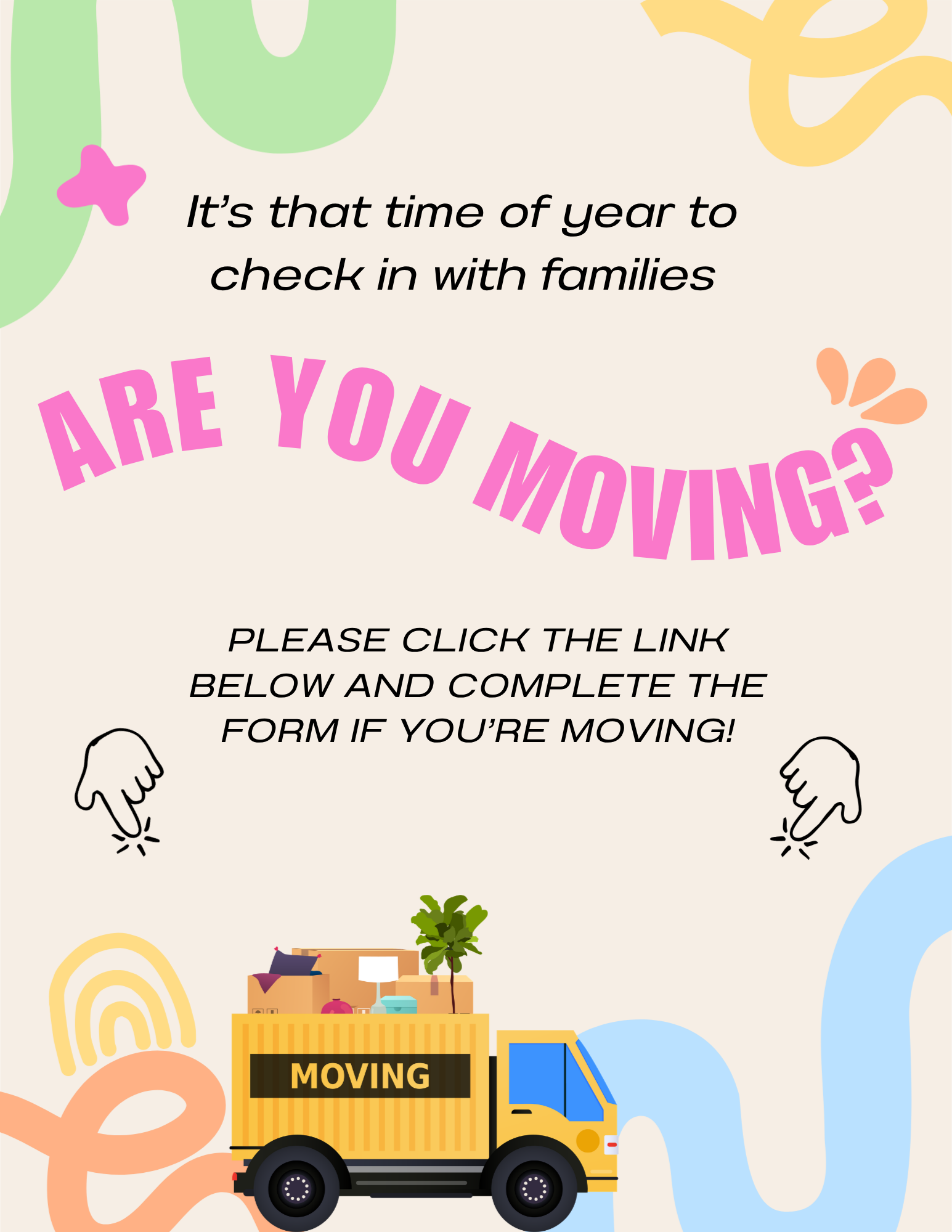 Are you moving for the 2026/27 School Year? 