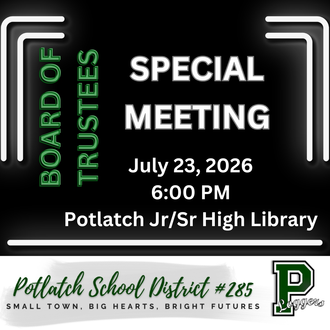 Special Board Meeting- July 23rd, 2026