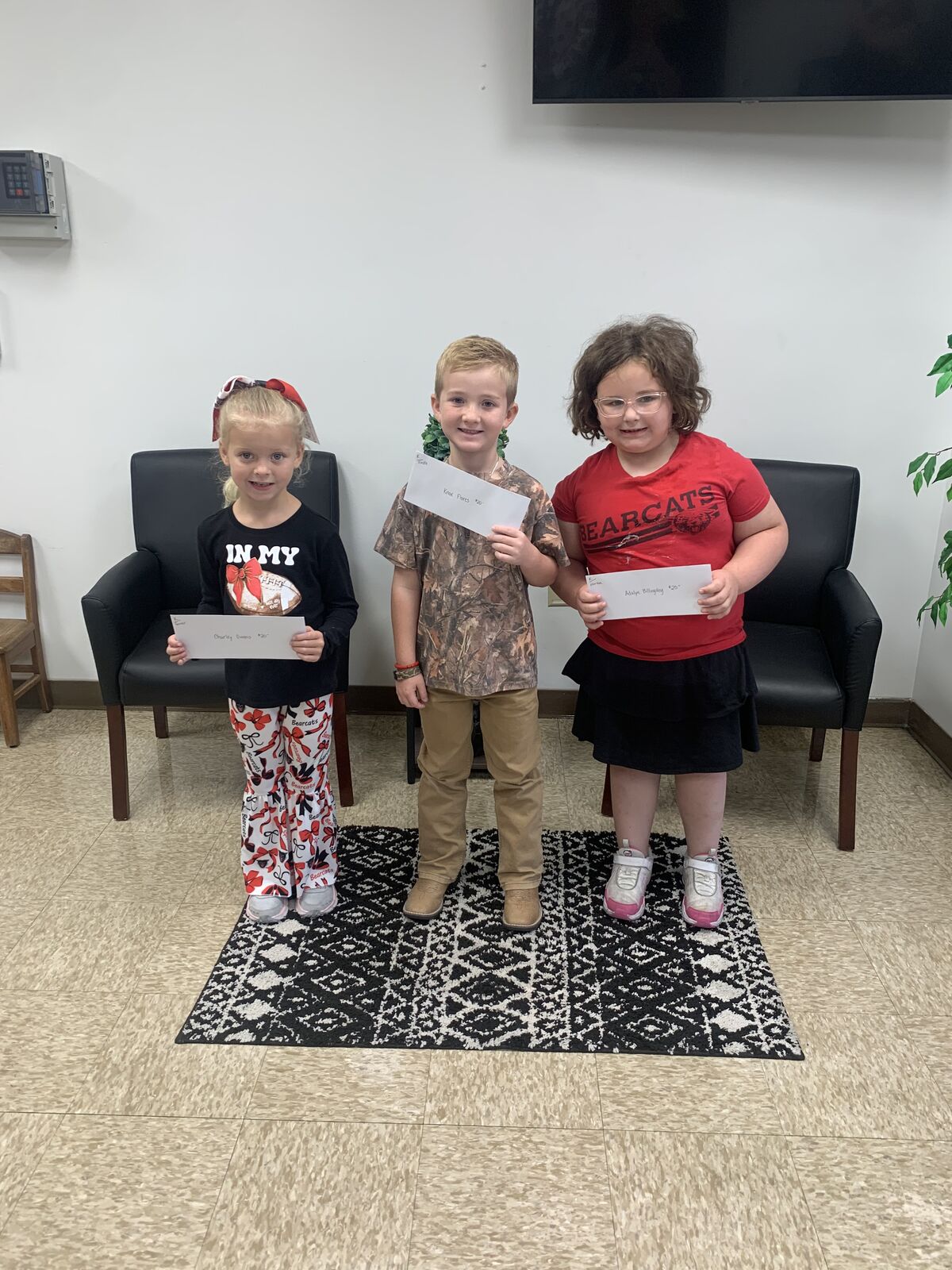Kindergarten Top Sellers:  Charley Owens, Knox Flores, and Adalyn Billingsley