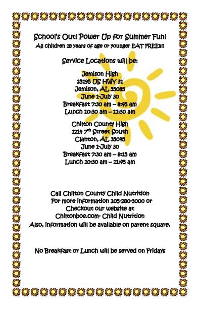Summer Feeding Information for Summer