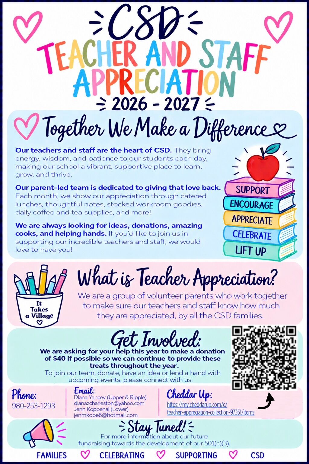 CSD Teacher and Staff Appreciation - Please See Infographic w/ Key Info for '26-27!