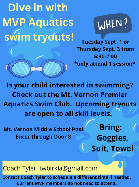 Swim Tryouts Flyer