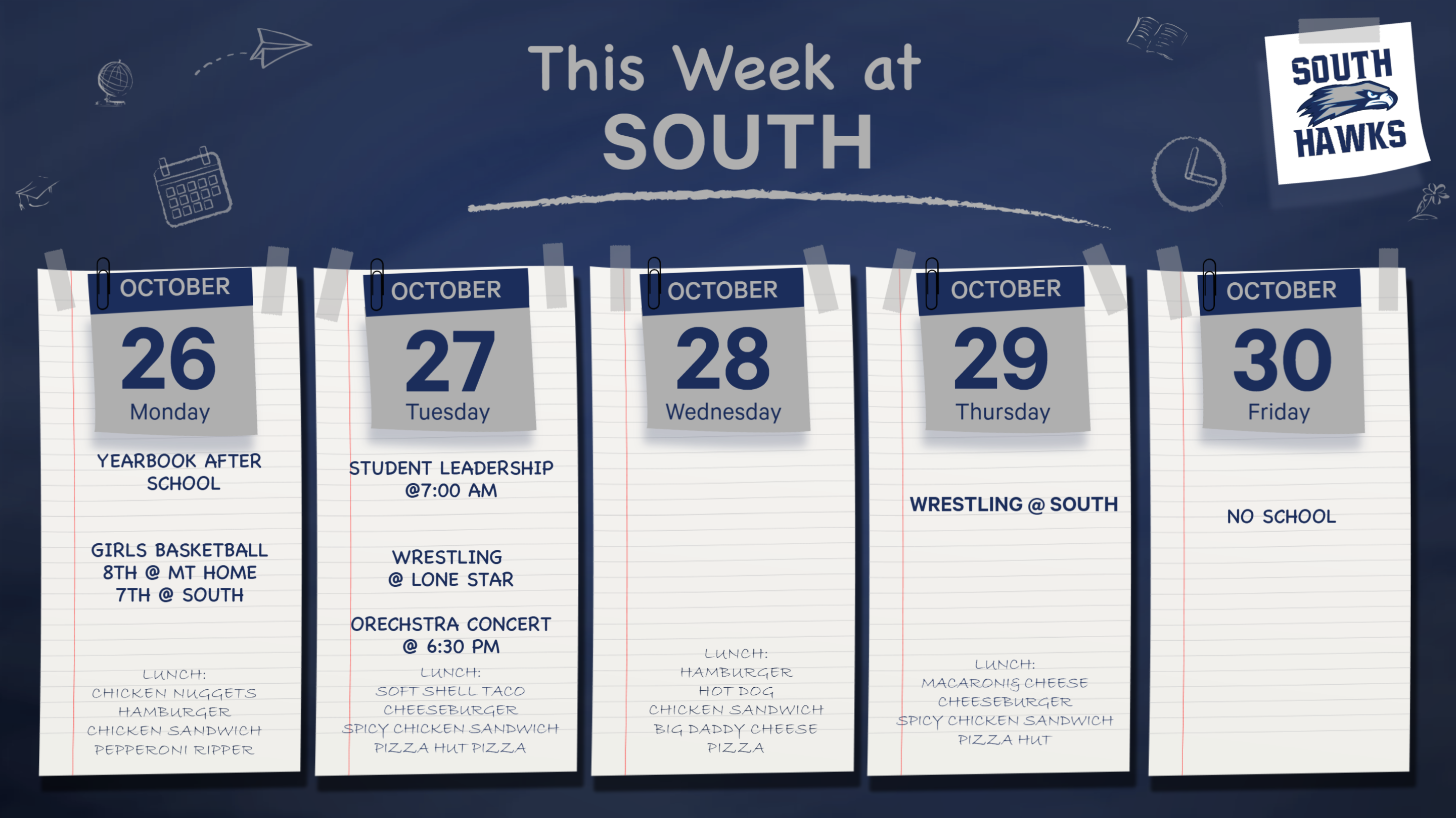 💙🦅 THIS WEEK AT SOUTH! 🦅💙
