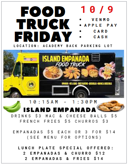 Island Empanada Reminder - 10/9