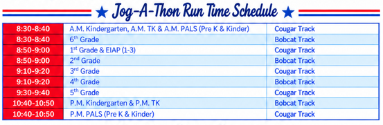 Jog a Thon Tomorrow