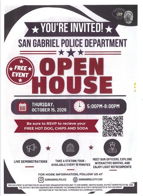 San Gabriel Police Department Open House!