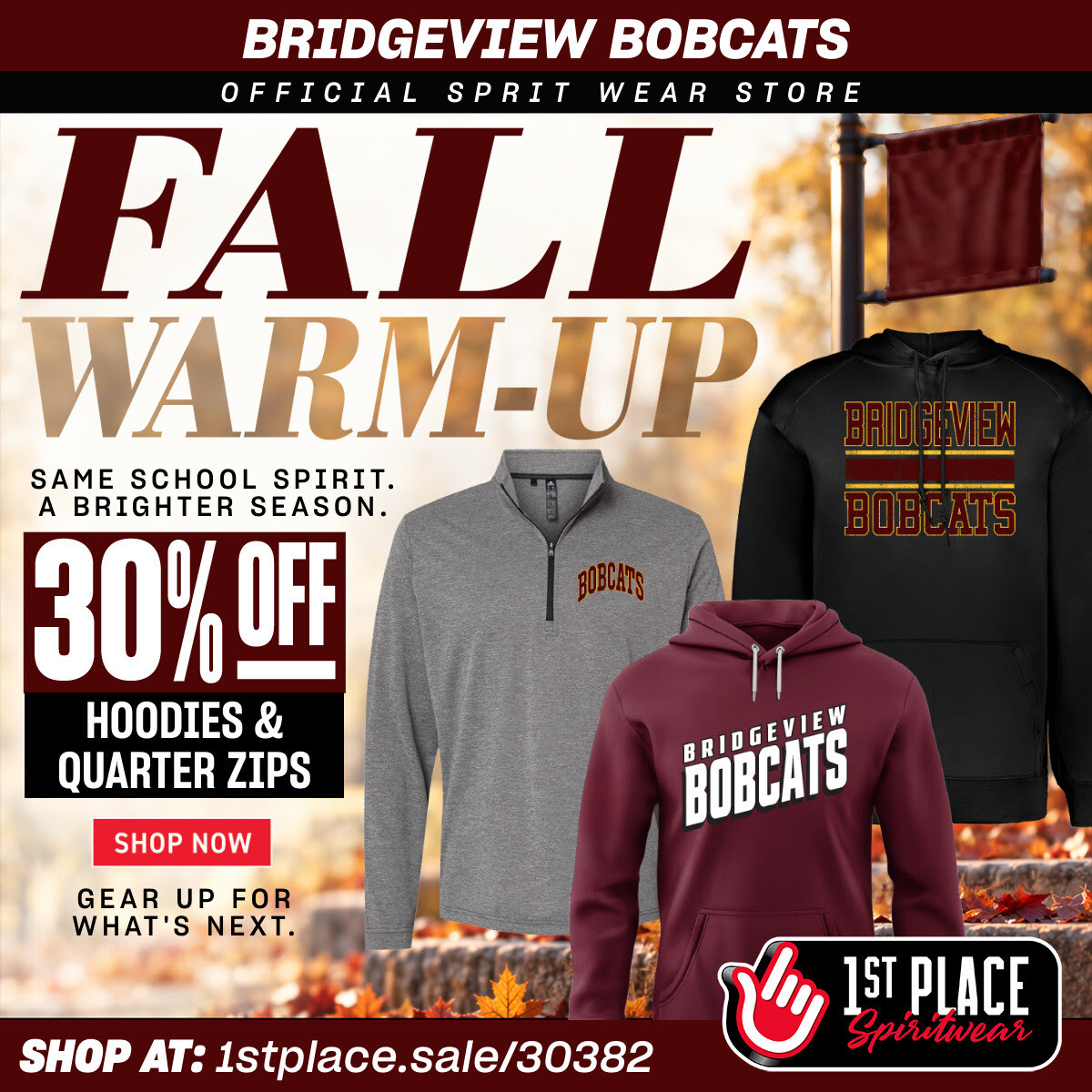 30% OFF Bridgeview Hoodies & Quarter Zip
