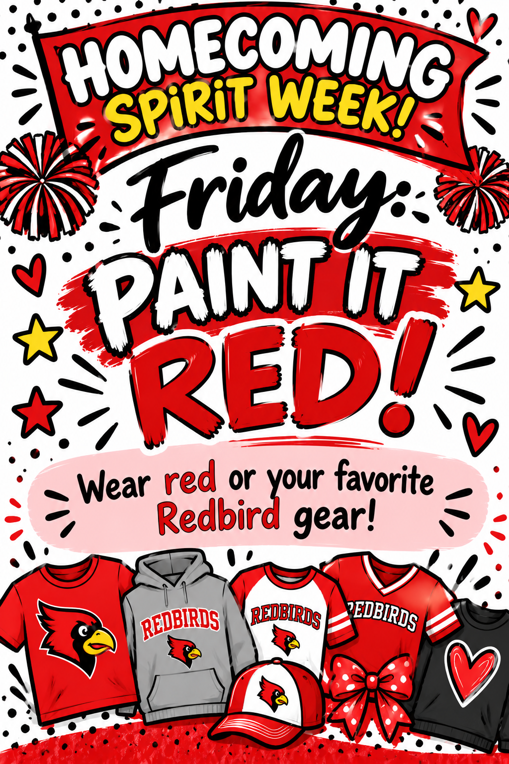 Homecoming Spirit Week- Paint It Red!