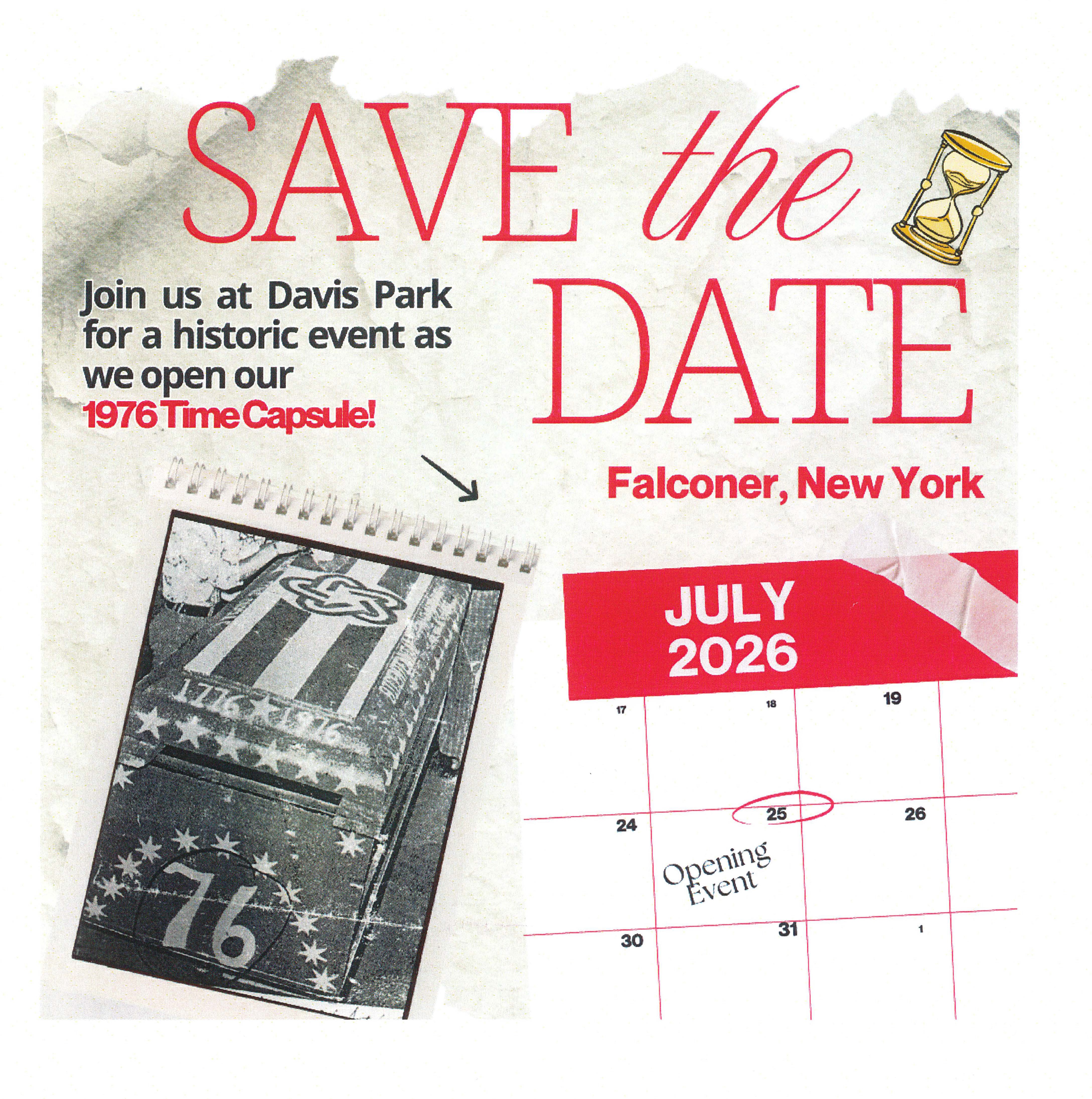 1976 Time Capsule Opening - Save the Date