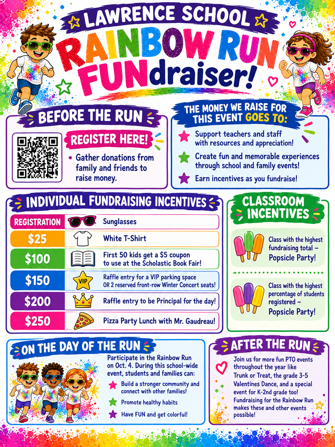 Upcoming Rainbow Run - PTO Fund-raiser