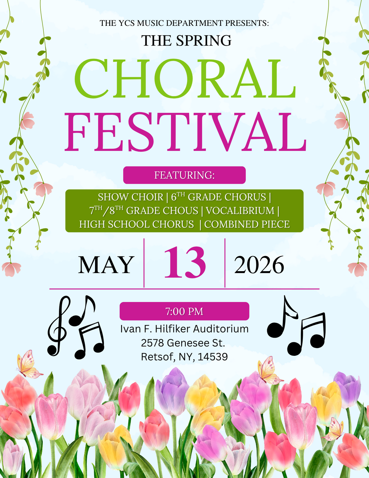 Choral Festival Wednesday, May 13, 2026