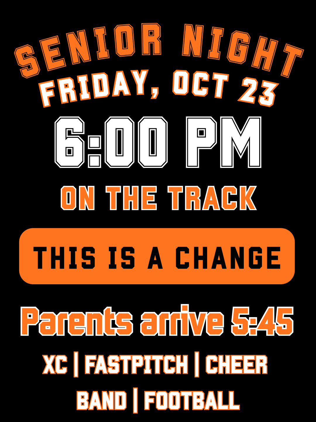 Fall Activities Senior Night