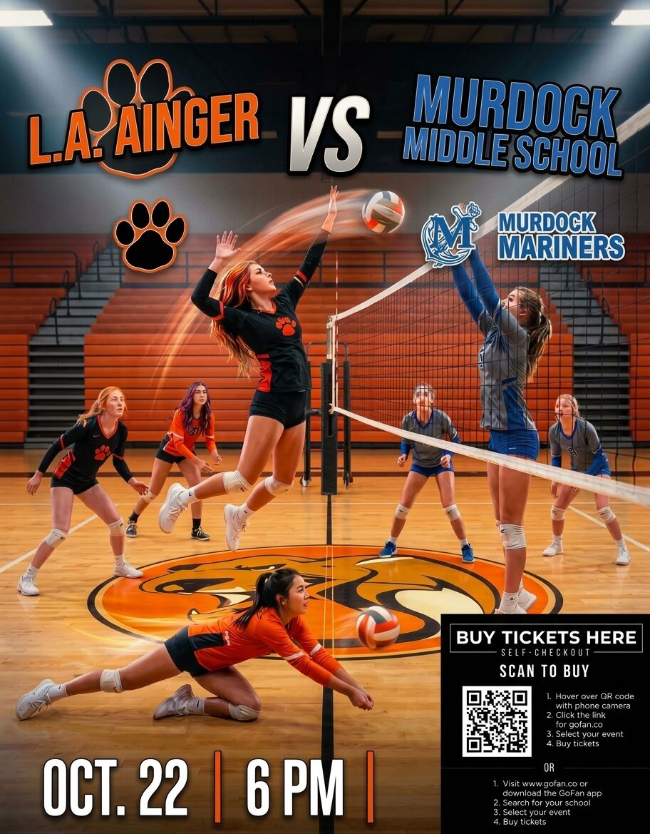🏐GIRLS VOLLEY BALL 1ST HOME GAME: AINGER VS MURDOCK! 10/22🏐
