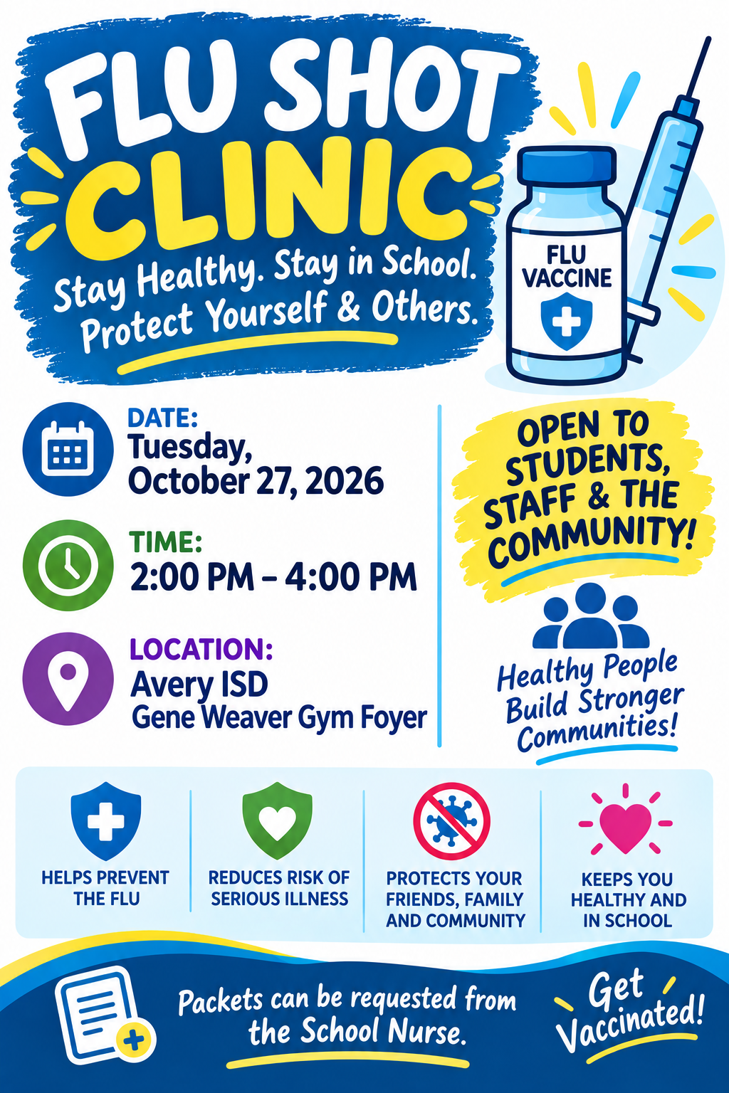 Flu Shot Clinic Oct 27th 2026