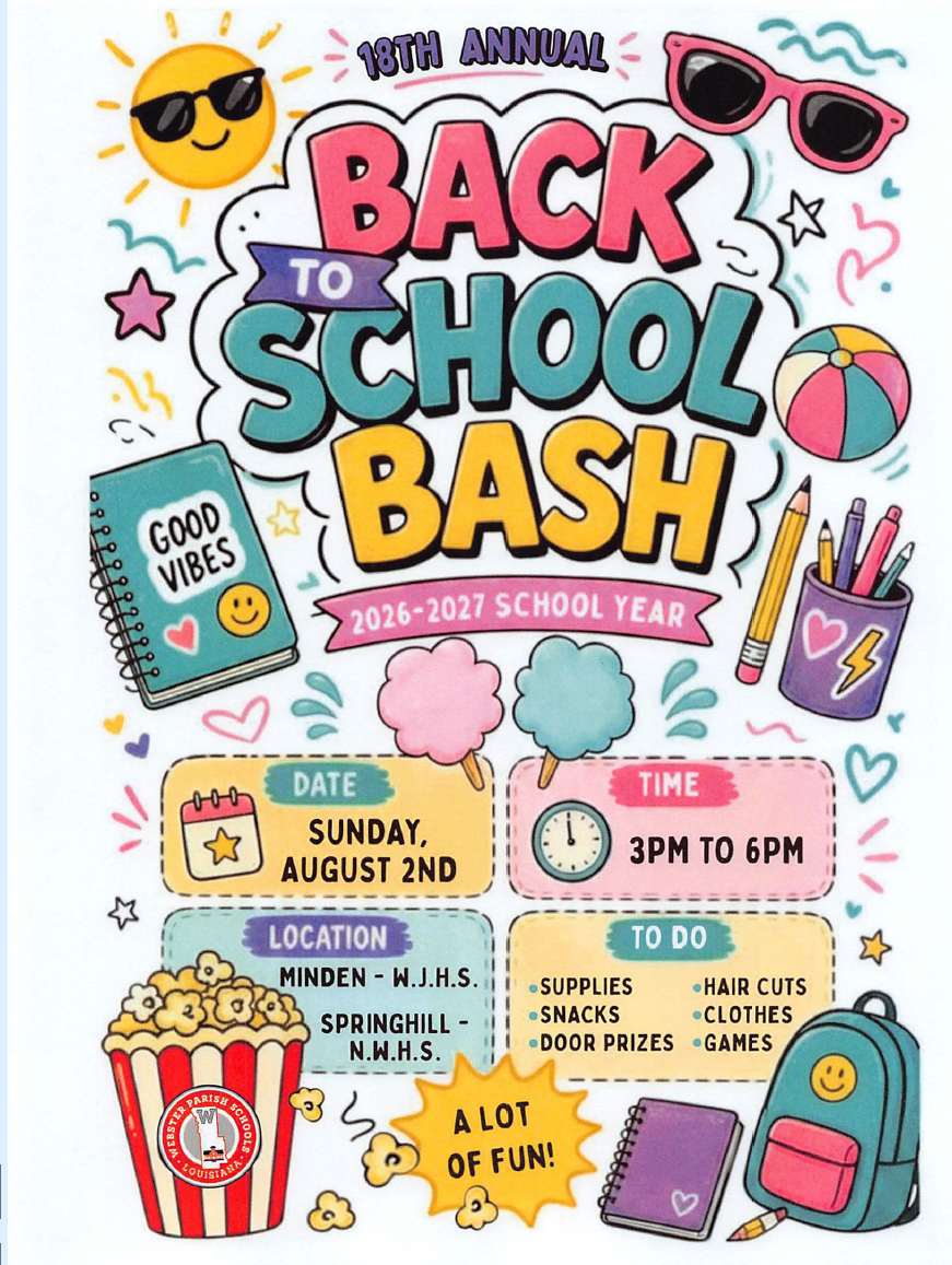 Webster Parish Back to School Bash information!