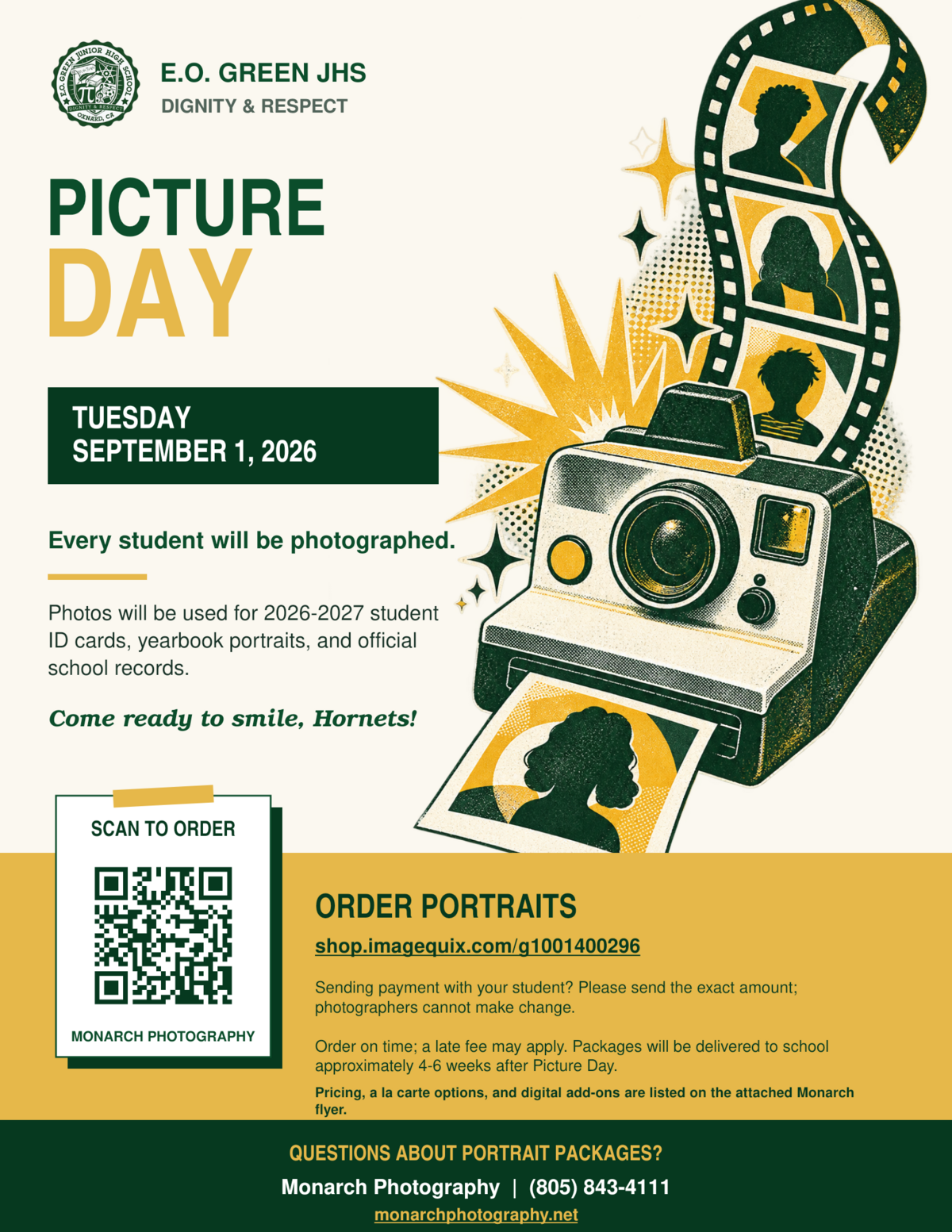 Picture Day Reminder (Sept 1)