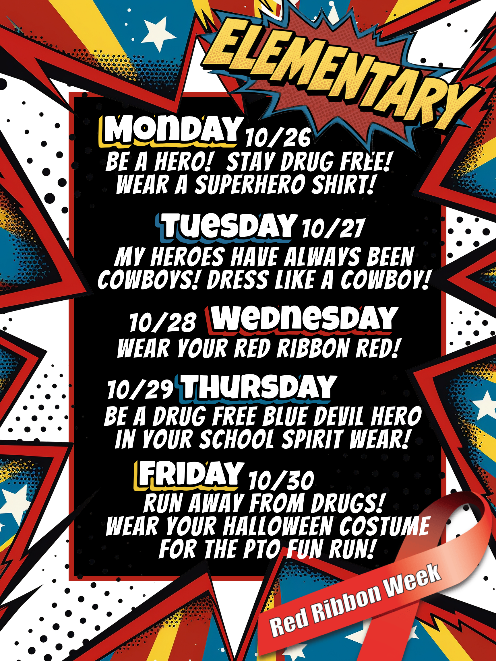 ❤️ Red Ribbon Week | October 26–30 ❤️