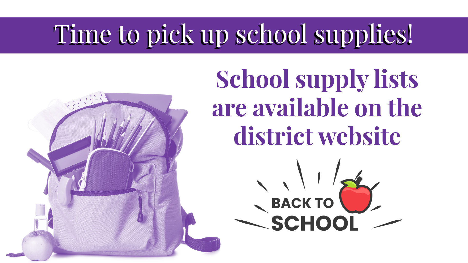 PreK-8th Grade School Supply Lists Are Here!