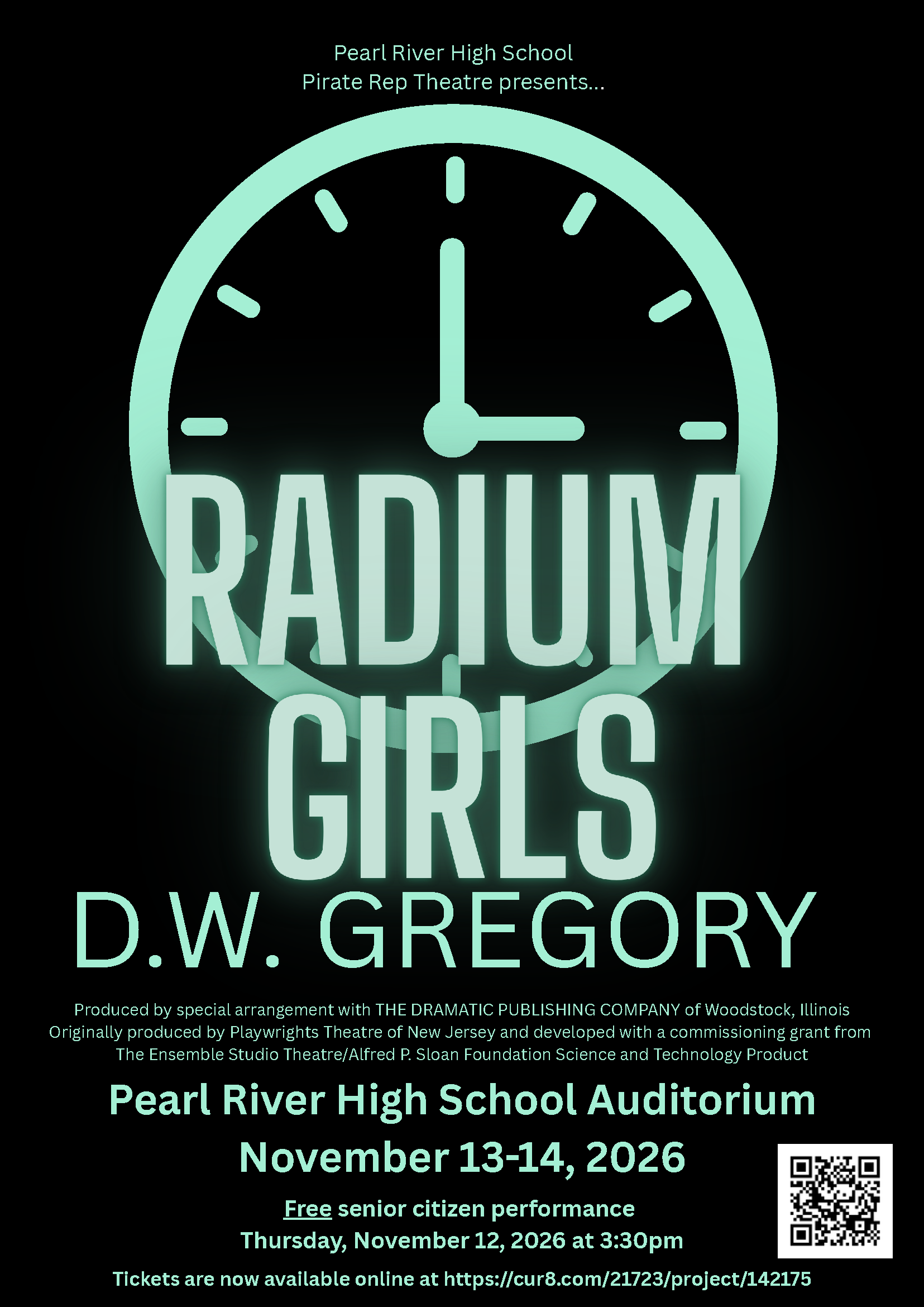 PRHS Repertory Presents 'Radium Girls' Nov. 12-14th