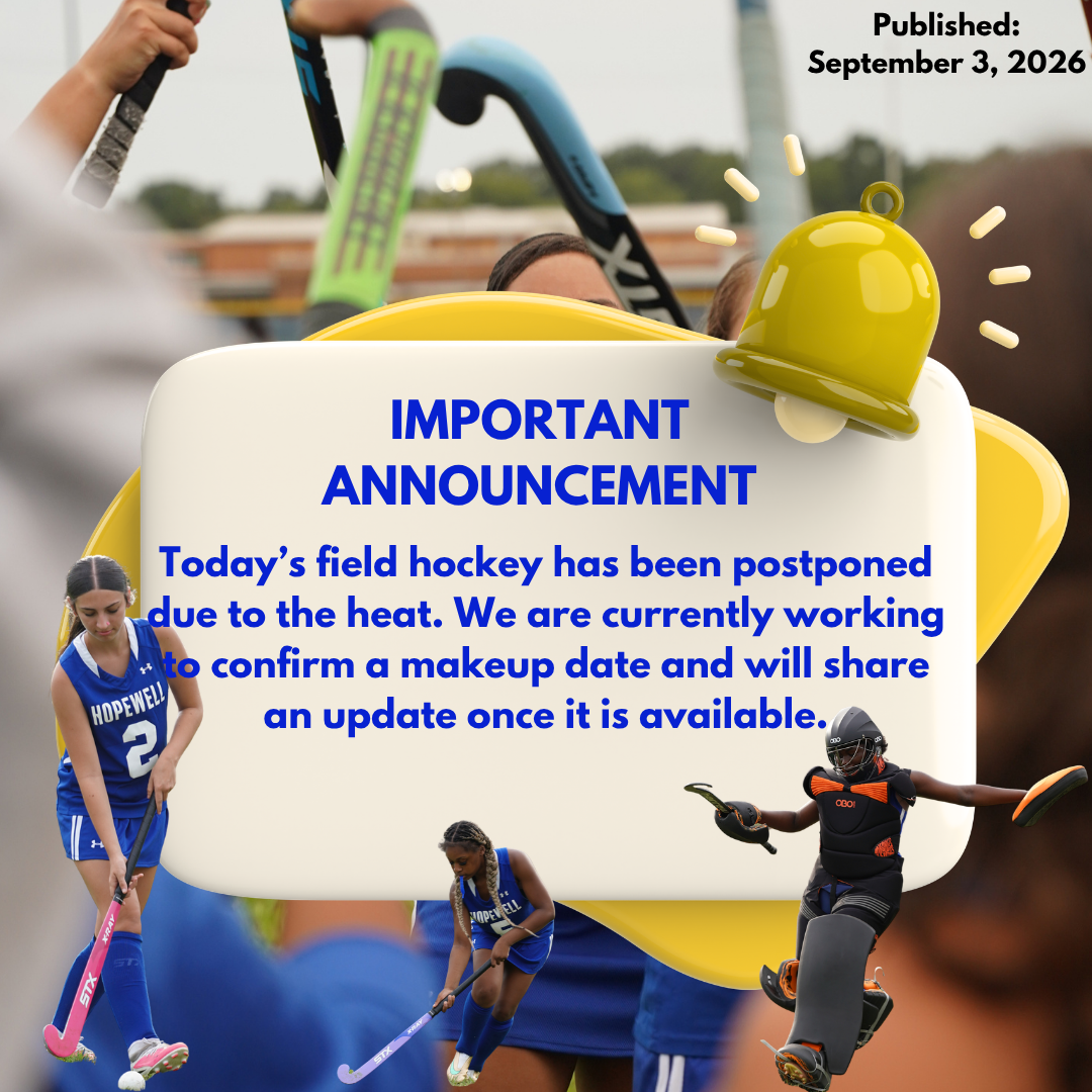 Today's Field Hockey Game has been Postponed