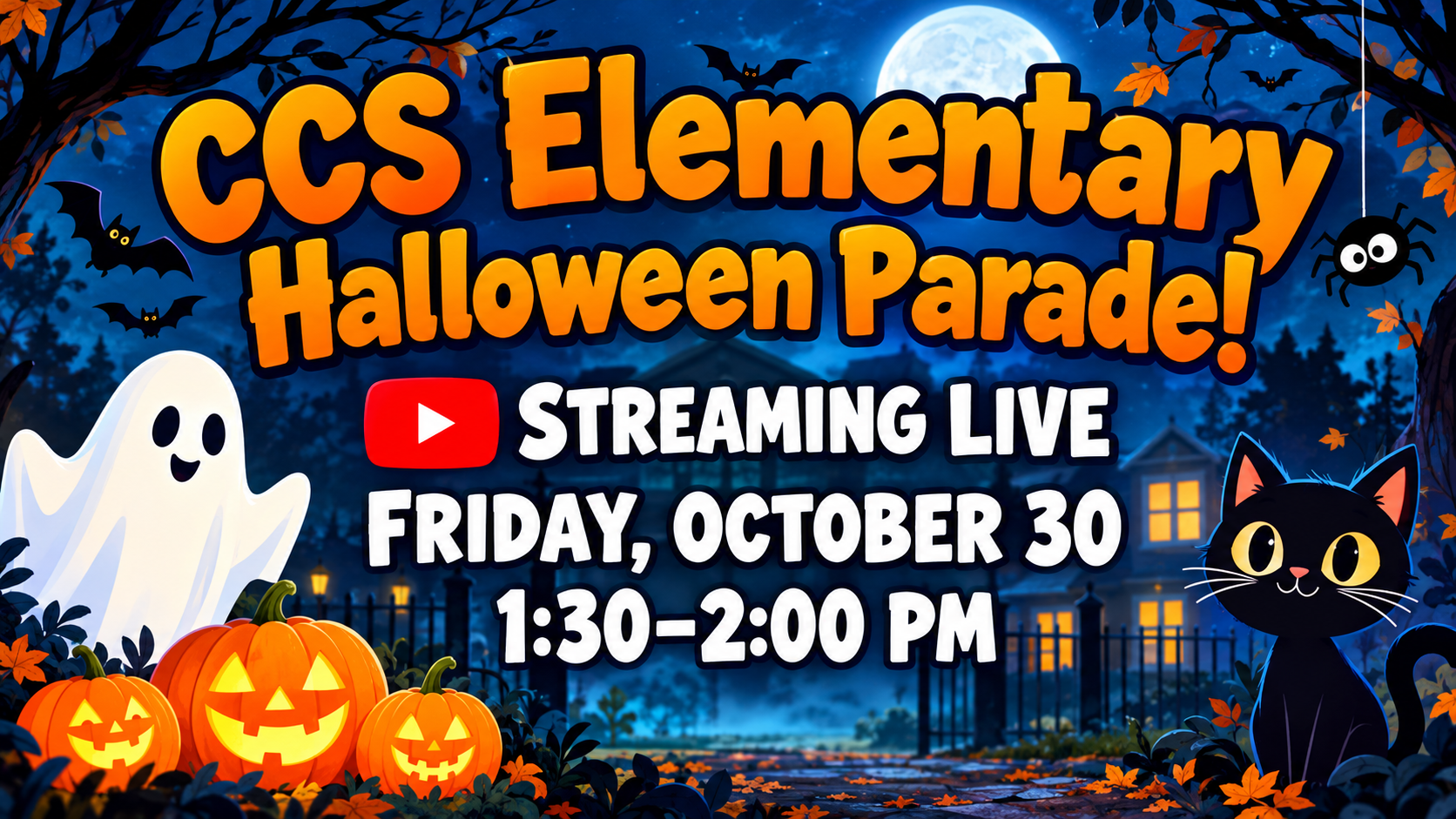 🎃 Elementary Halloween Parade — Watch Live!