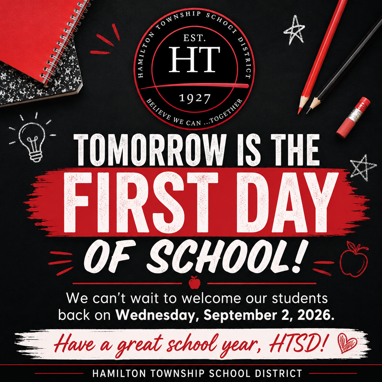 1st Day of School Eve!