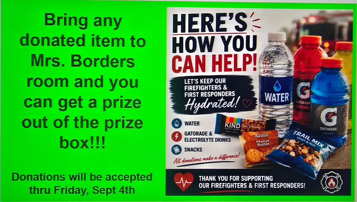 Donations for Local Firefighters and First Responders
