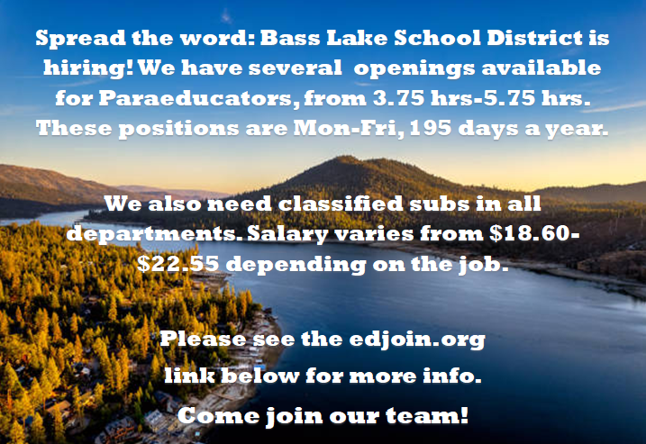 We are hiring paraeducators & classified subs