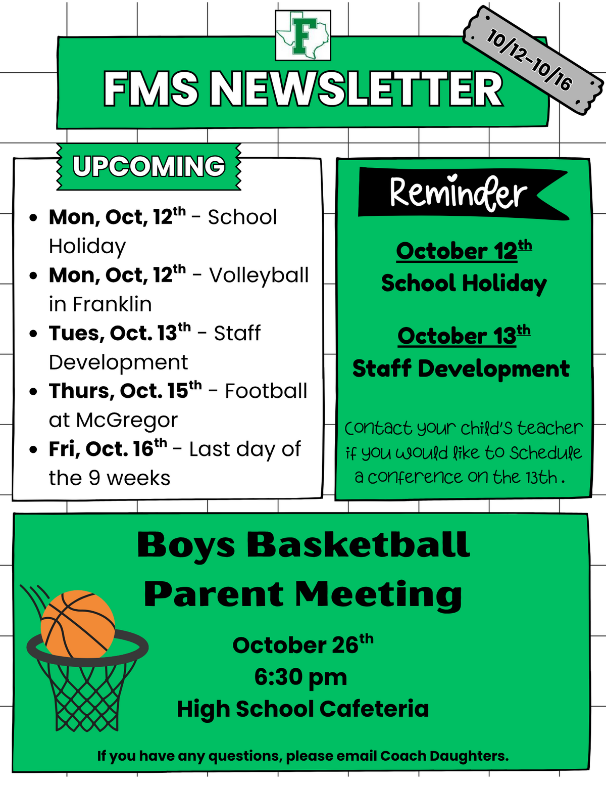 FMS Newsletter Week of 10/12