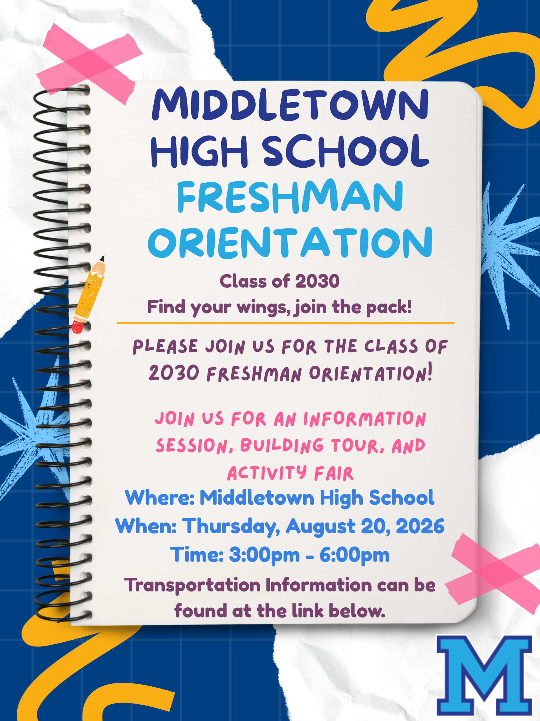 FOR MIDDLETOWN HIGH SCHOOL: Freshman Orientation