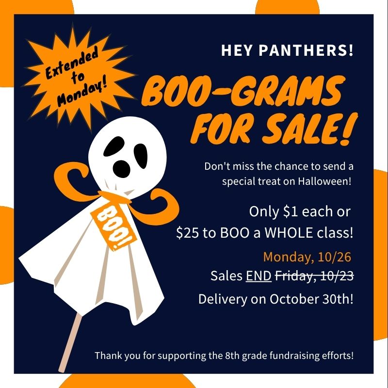 Boo Gram Order Deadline Extended to Monday! 