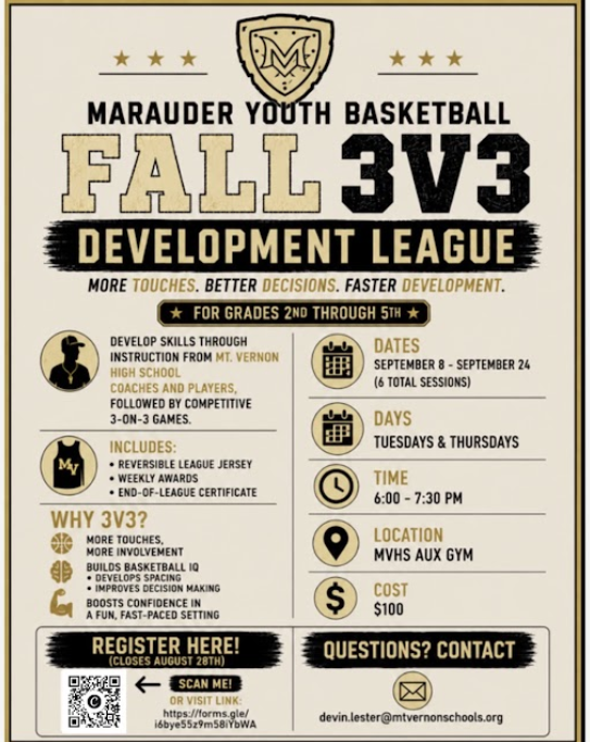 3v3 Basketball league flyer