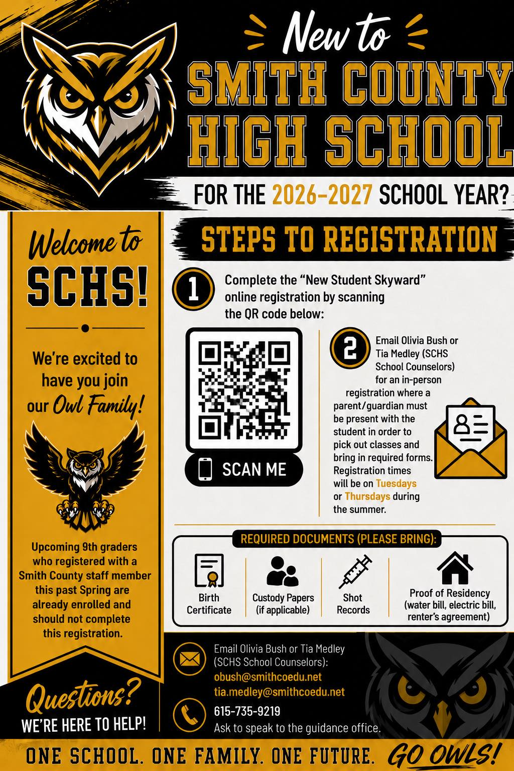 Freshman Registration Information