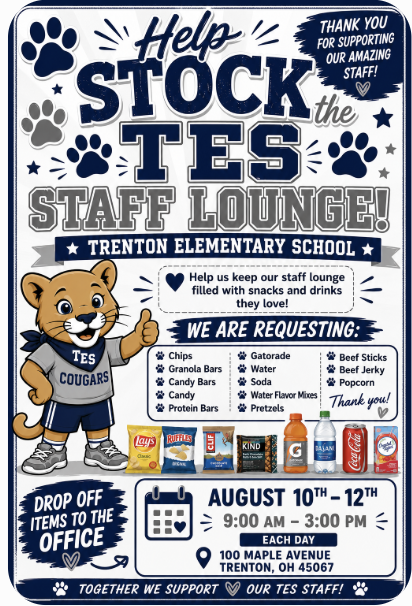 TES Community: We need your help "Stock the Lounge"