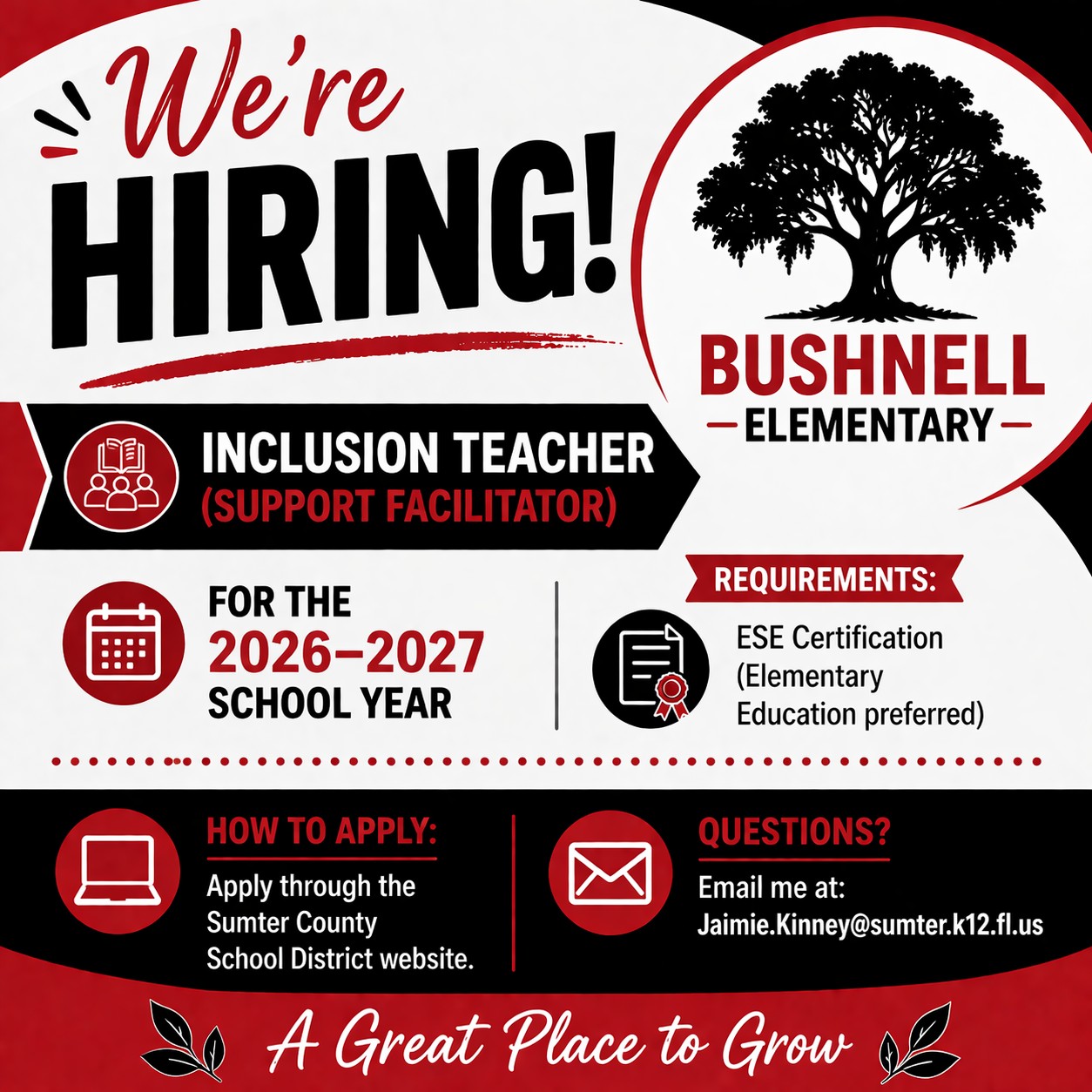 We're Hiring for the 26-27 school year! 