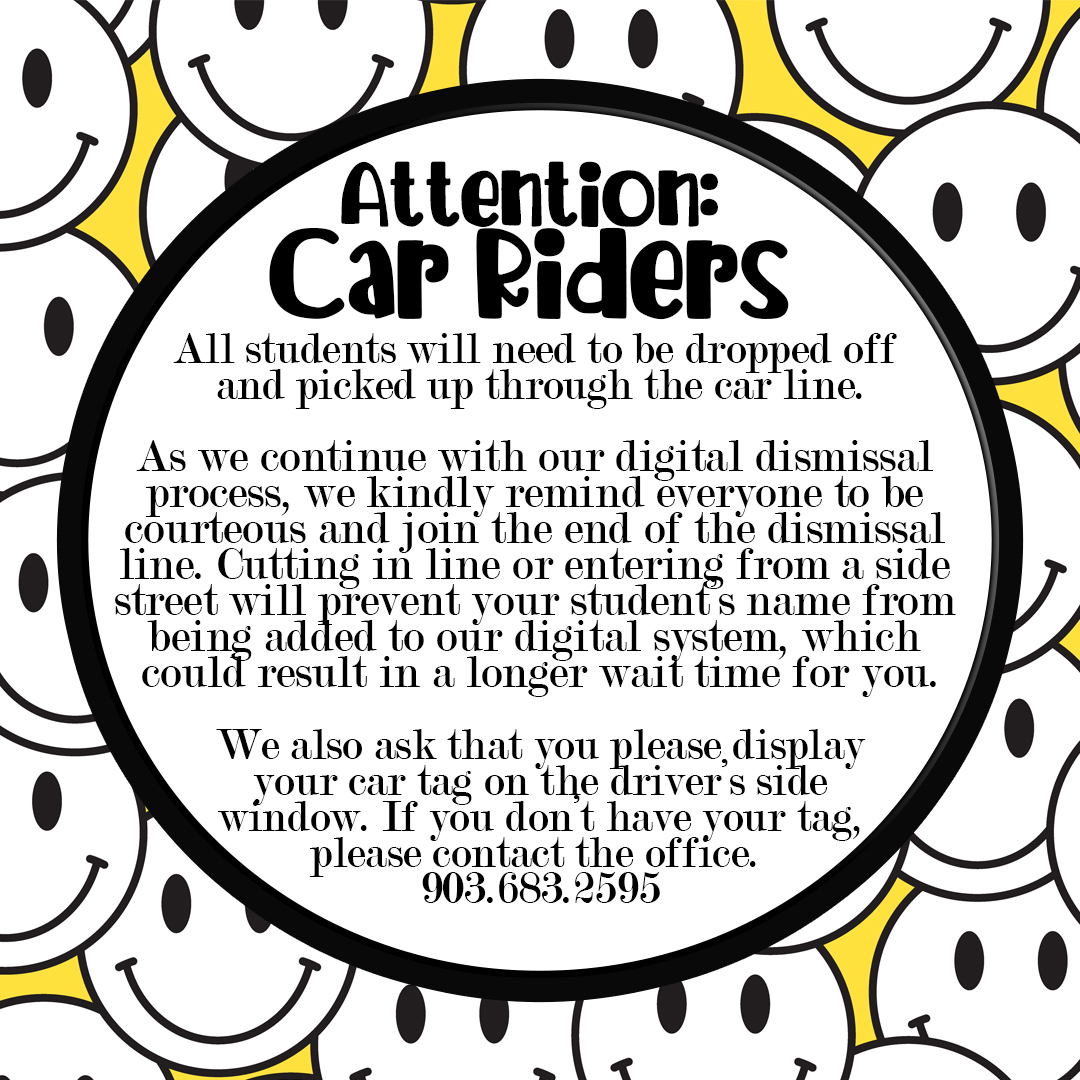 🚗 First Day Car Rider Reminders: