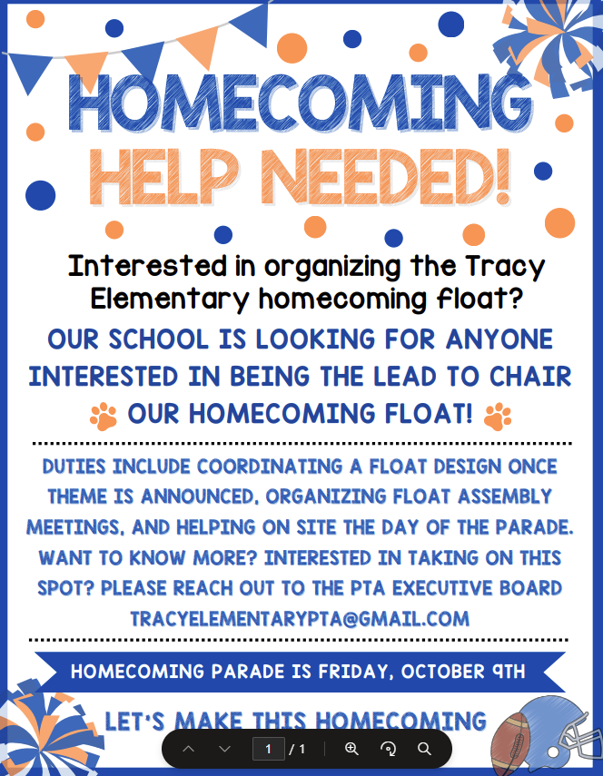 Homecoming Help Needed