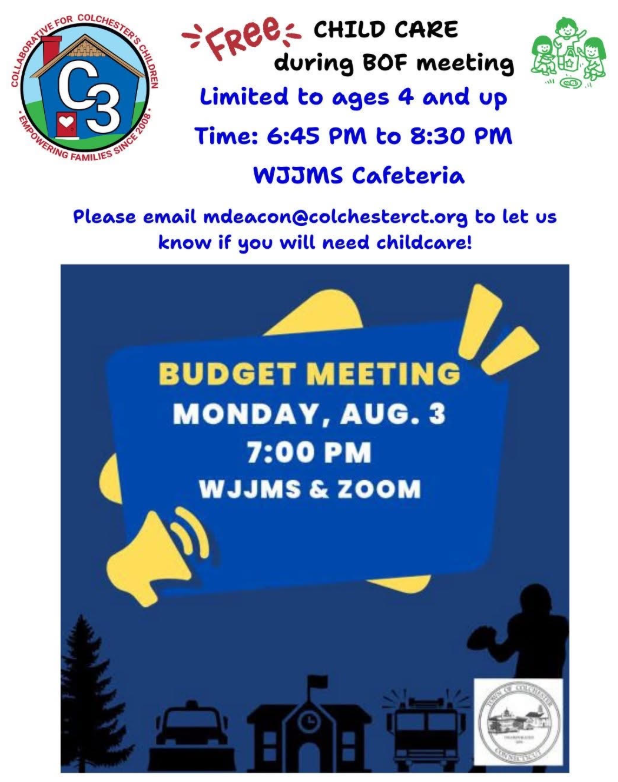 BOF Meeting Tonight - Free Childcare!