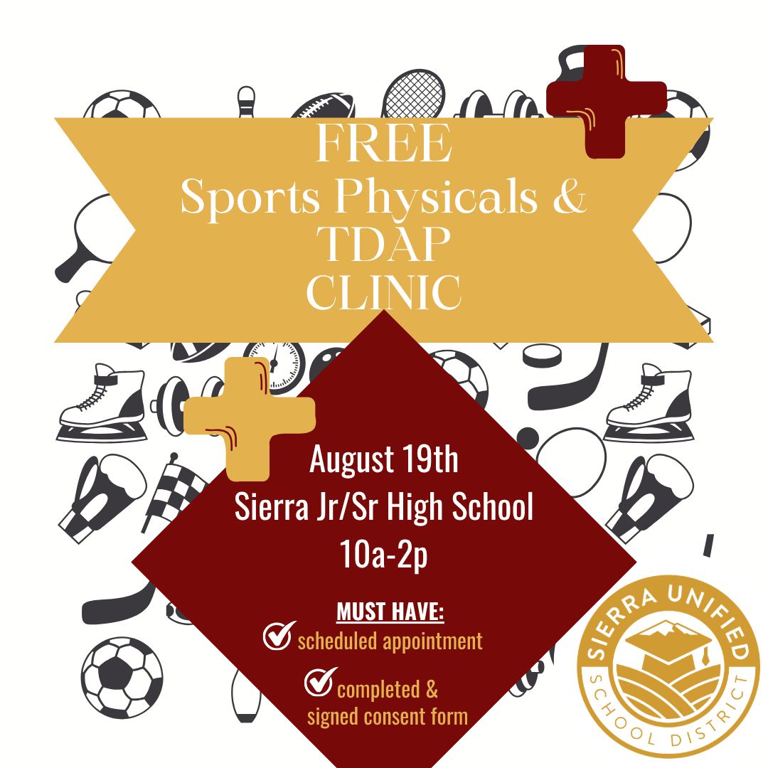 SECURE your spot at this week's FREE Sports Physical & TDAP Clinic