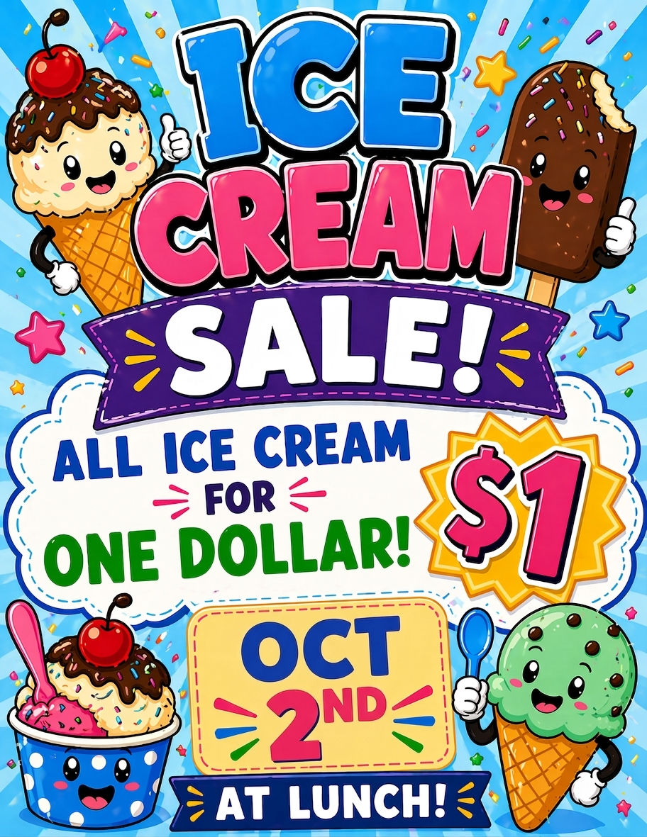 Cafe Edu Ice cream sale 